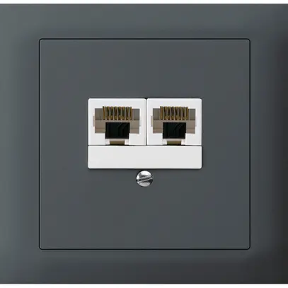 Scatola INS kallysto 2×RJ45u antracite parallelo 