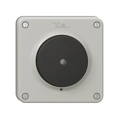 Leucht-Druckschalter NEVO N.CO m.Frontlinse LED gelb S3/1L lichtgrau 
