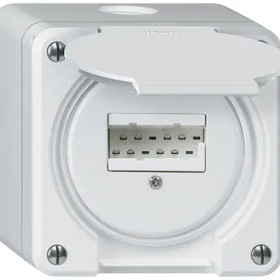Boîte de raccordement AP robusto IP55 blanc 2×TT83 