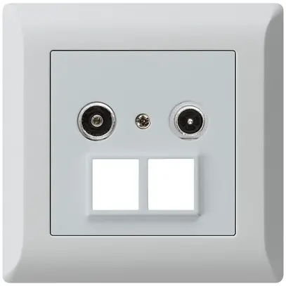 Prise multimédia ENC kallysto.line R/TV 10.5dB 2GHz gris clair 