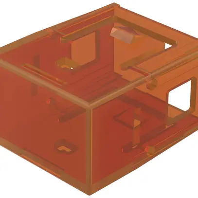 Cofano pressione EAO02 17×25mm traslucido, arancione 