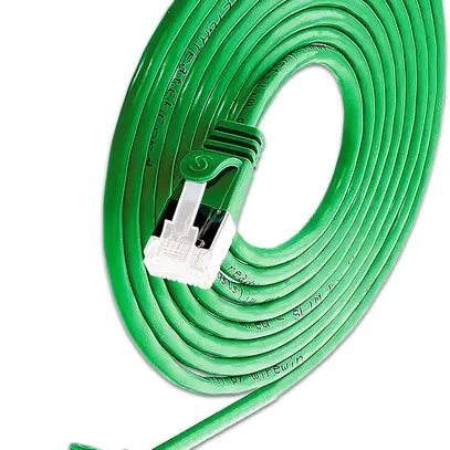 Cavo patch SLIM: 50cm, verde, 90 pezzi  Cat.6A, U/FTP, jack non infrangibile 