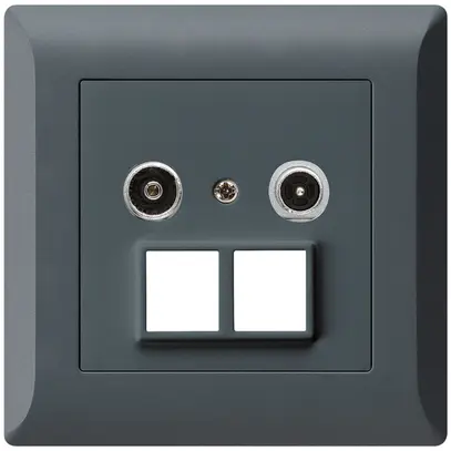 Prise multimédia ENC kallysto.line R/TV 11dB 2GHz anthracite 