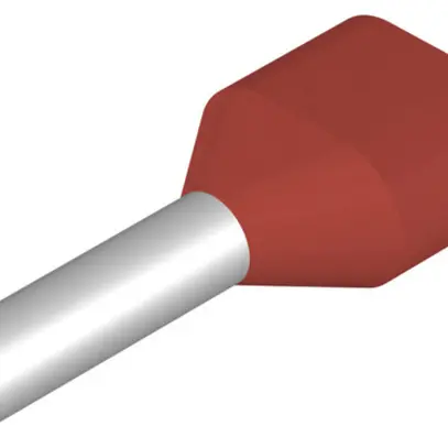 Embout de câble jumelé Weidmüller H isolé 2×1mm² 8mm rouge DIN en vrac 