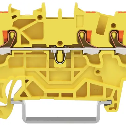 Borne de passage joignable WAGO TOPJOB S 1.5mm² 24A Push-in 5×1 TH35 jaune 