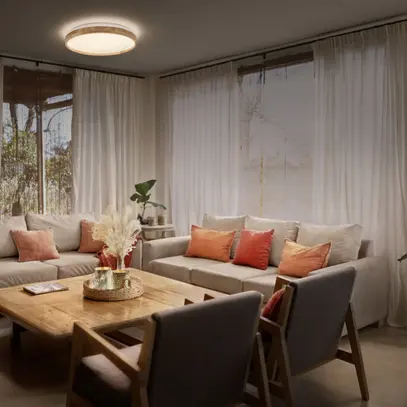 LED-Deckenleuchte LEDVANCE Orbis Alison 36W 2600lm 830 Ø500×65mm Holz 