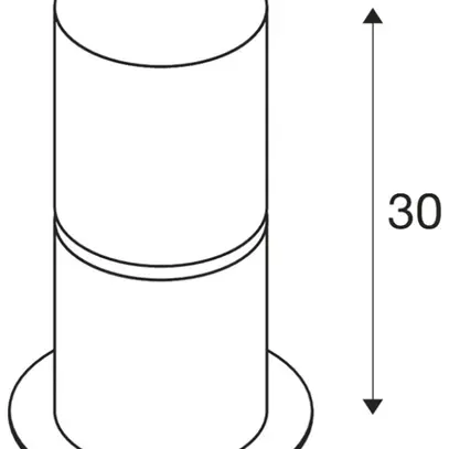 Borne lumineuse SLV ROX ACRYL 30 POLE 20W, E27, IP65, acier fin 304, 300mm 