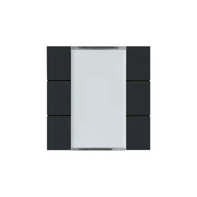 Frontset Hager kallysto 6×KNX systemlink/easylink schwarz 