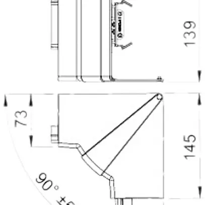 Angolo interno Bettermann GKH variabile 70×170mm senza alogeni bianco puro 