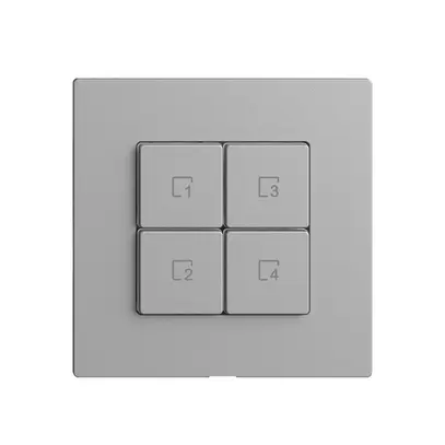 Comando per pulsante scena 4 scene/4T Edue Wiser silver 
