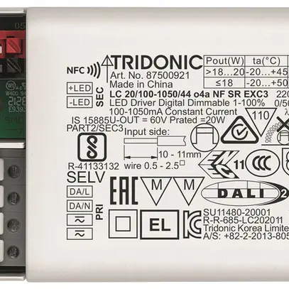 Alimentation LED MH DALI-2 NFC 6.16W 7…44V 100…1050mA VAR 