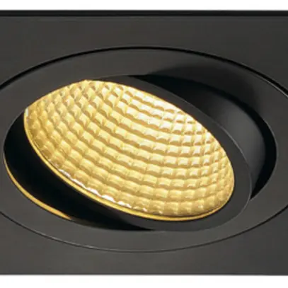 Downlight LED INC SLV NEW TRIA, 12W 1010lm 2700K 38° carré IP20 noir mat 