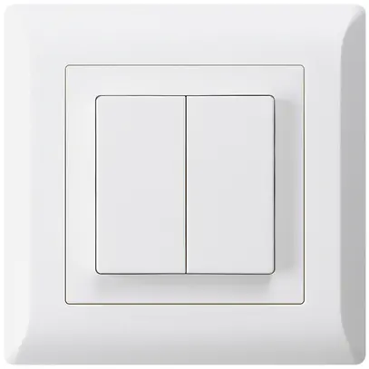 Pulsante INC kallysto.line 2×A-R/1P bianco 