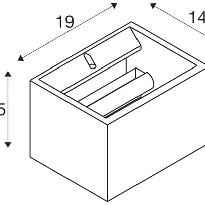 Applique SLV PLASTRA R7s 20W 190×145×125mm plâtre blanc 