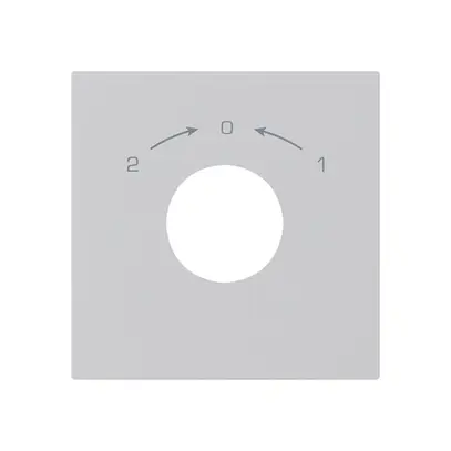 Kit frontale per contatto rotativo a chiave 60×60mm kallysto 1>0<2 grigio chiaro 