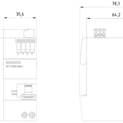 Appareil de protection électronique SENTRON ECPD 1LN 10A 30mA type F 75kA RF 
