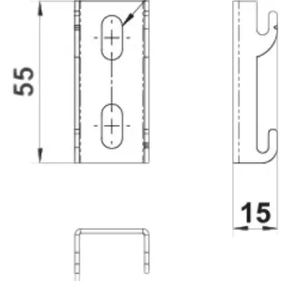 Profilo d'aggancio Bettermann 75mm zincato 