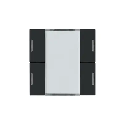 Frontset Hager kallysto LED 4×KNX systemlink/easylink schwarz 