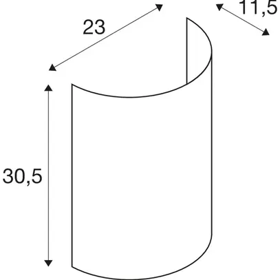 Paralume SLV FENDA Ø230×305mm, semitondo, bianco 