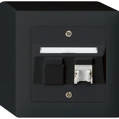 Presa AP kallysto cat.5e 1RJ45/u nero 