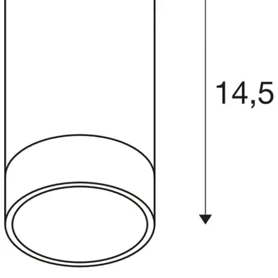 Plafonnier SLV ASTINA GU10 10W Ø70×145mm noir 