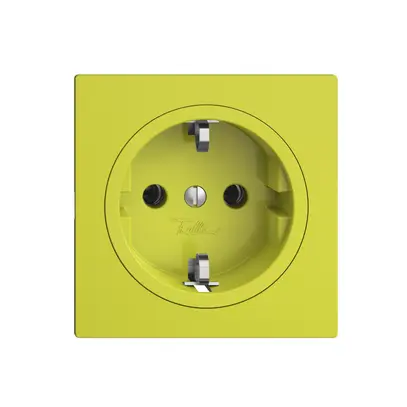 Prise SCHUKO EDIZIOdue F, 16A, 250VAC, L+N+PE lemon 