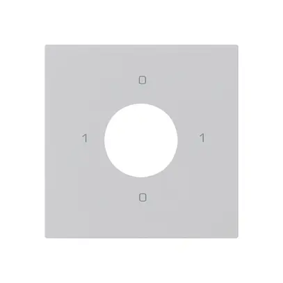Kit frontale per interruttore a chiave S0 60×60mm kallysto 0-1-0-1 grigio chiaro 