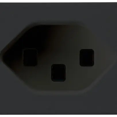 Prise INC FLF Hager type 23 noir avec bornes enfichables 