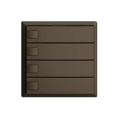 Pulsante INC KNX 4×EDIZIOdue coffee RGB senza LED 