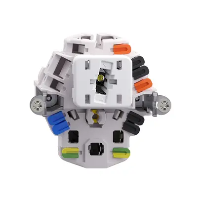 Inserto combinazione lumin.FH A-R/1L+T23 orient.16A con LED blu 