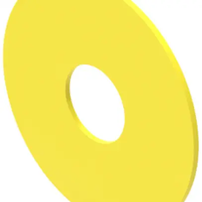 Placchetta indicatr.EAO45, giallo D75 senza iscrizione 