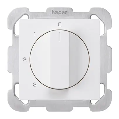 Interrupteur rotatif ENC kallysto 5/1L blanc avec plaque de fixation 