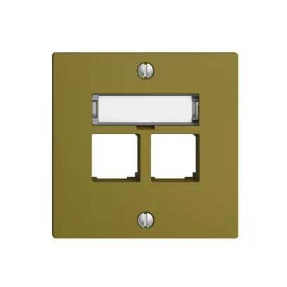 Kit di montaggio S-One EDIZIOdue F per 2×RJ45 diritto, olive 
