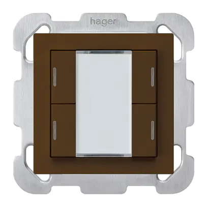 UP-Taster kallysto B KNX 4× RGB LED s/e-link braun 