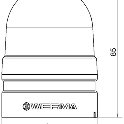 Lampada lampeggiante WERMA Mini TwinLIGHT, 24VAC/DC, giallo 