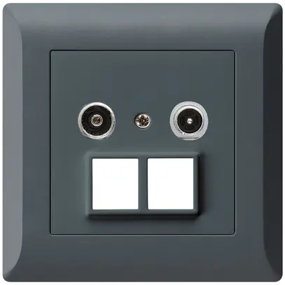 Prise multimédia ENC kallysto.line R/TV 23dB 2GHz anthracite 