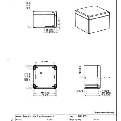 Scatola per apparecchio CUBO D 120×122×86 