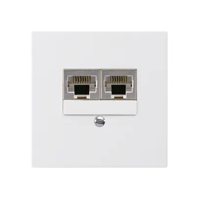Boîte ENC kallysto 2×RJ45s blanc parallèle 