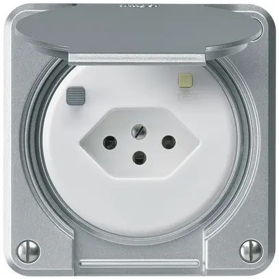 Presa FI robusto A T13 30mA alluminio, con shutter 