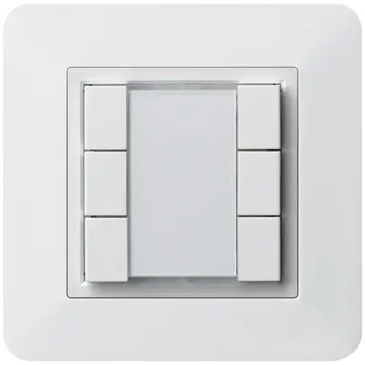 Poussoir multifonction AP kallysto.trend KNX RF 6× blanc 