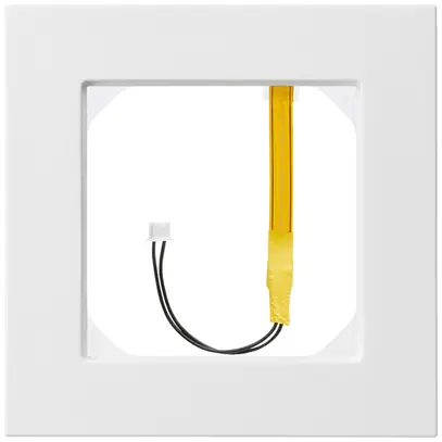 Telaio di copertura kallysto.pro 1×1 bianco per illuminazione rosso 