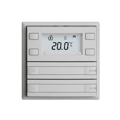 Pulsante RTH INC KNX 4×EDIZIOdue F grigio chiaro, con carta+LED RGB 