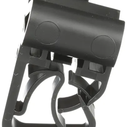 Clip per cavo Ø 6.6…7.5mm, perpendicolare al fissaggio in basso, nero 