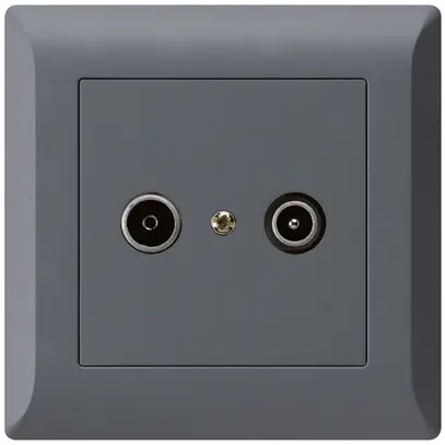 Prise de passage ENC kallysto.line R/TV 19dB anthracite 