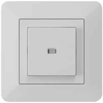 Interruttore pulsante luminoso INC kallysto.trend 3/1P grigio chiaro 