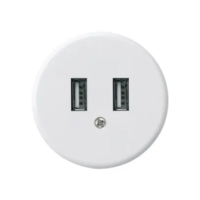 Presa USB basico A 2400mA bianco 