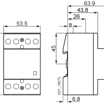 REG-Schütz Siemens SENTRON INSTA 5TT5 220…230V AC/DC 4NO 63A 400V 3TE 
