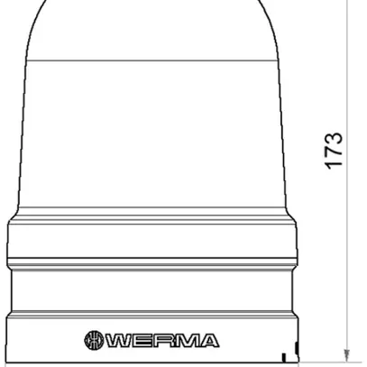 Lampada flash WERMA Maxi TwinFLASH, 12/24VAC/DC, giallo 