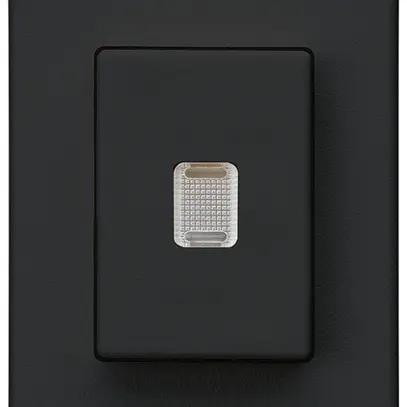 Pulsante INS Hager FLF 10A/250V 0/2L illuminato nero 