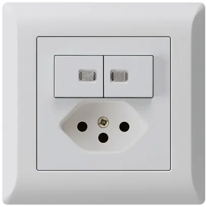 Combinazione luminosa INC 3/1P+A-R+T13 grigio chiaro kallysto.line 
